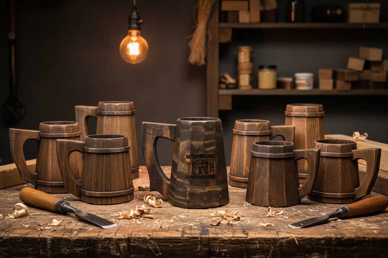 Banner Hero - Tankards madera pura